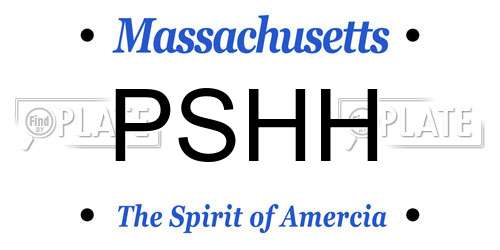 PSHH Massachusetts License Plate
