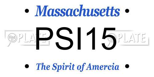PSI15 Massachusetts License Plate