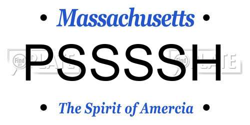 PSSSSH Massachusetts License Plate
