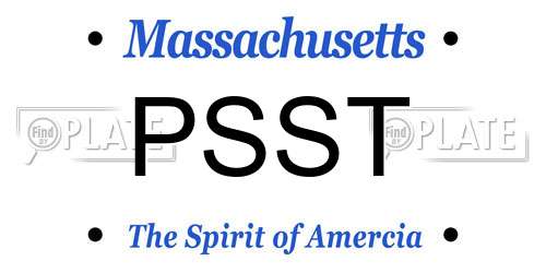 PSST Massachusetts License Plate