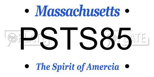 PSTS85 Massachusetts License Plate