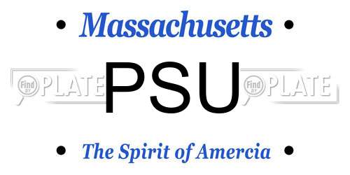 PSU Massachusetts License Plate
