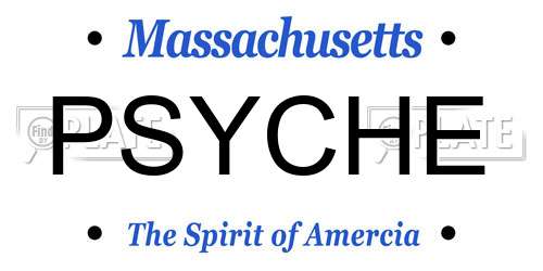 PSYCHE Massachusetts License Plate