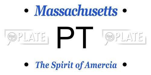 PT Massachusetts License Plate