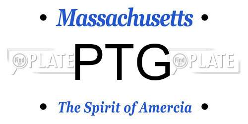 PTG Massachusetts License Plate