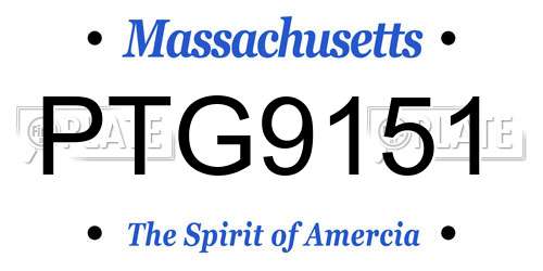 PTG9151 Massachusetts License Plate