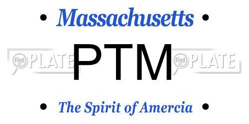 PTM Massachusetts License Plate