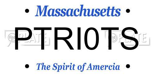 PTRI0TS Massachusetts License Plate