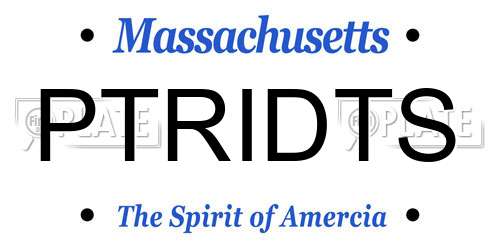 PTRIDTS Massachusetts License Plate