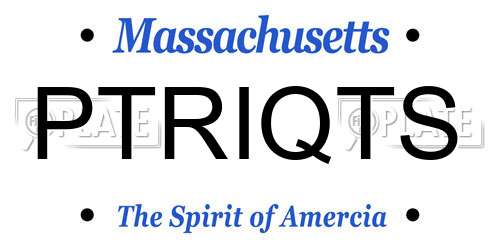 PTRIQTS Massachusetts License Plate
