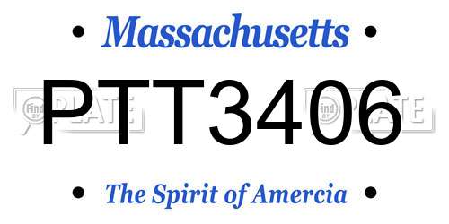 PTT3406 Massachusetts License Plate