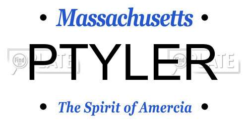 PTYLER Massachusetts License Plate
