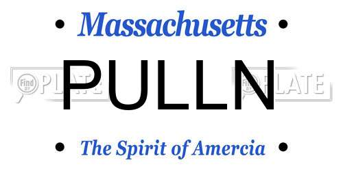 PULLN Massachusetts License Plate