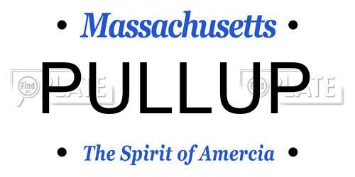 PULLUP Massachusetts License Plate