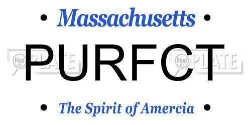 PURFCT Massachusetts License Plate