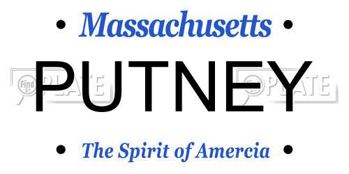 PUTNEY Massachusetts License Plate