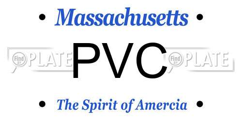PVC Massachusetts License Plate