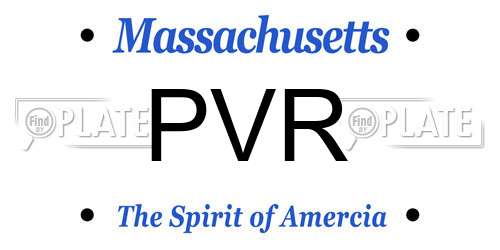PVR Massachusetts License Plate