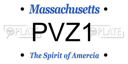 PVZ1 Massachusetts License Plate