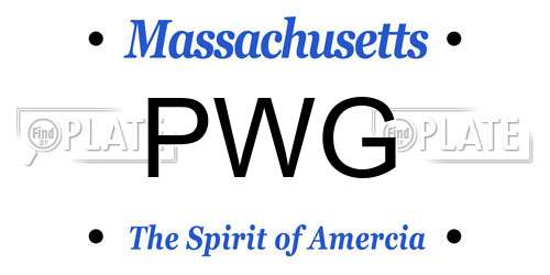 PWG Massachusetts License Plate