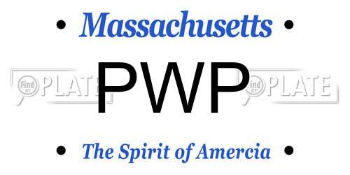 PWP Massachusetts License Plate