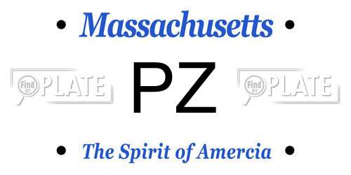 PZ Massachusetts License Plate