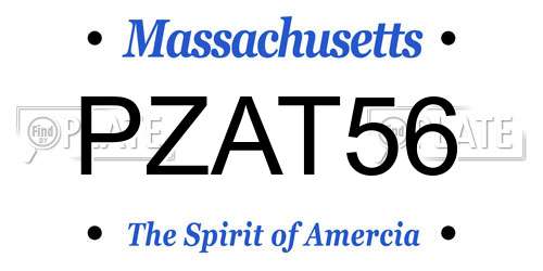 PZAT56 Massachusetts License Plate
