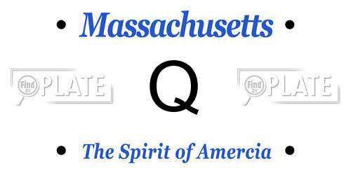 Q Massachusetts License Plate