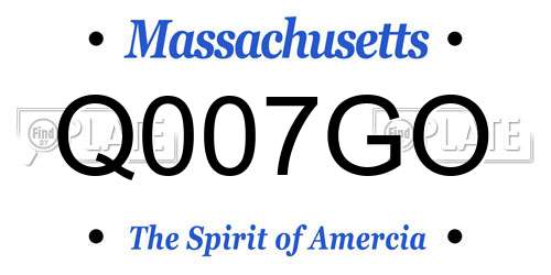 Q007GO Massachusetts License Plate