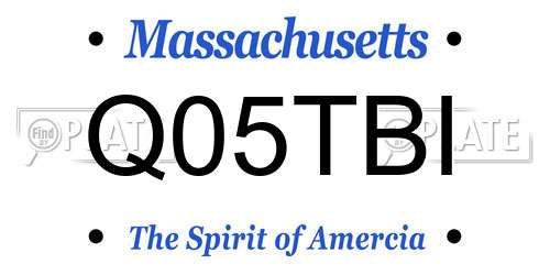 Q05TBI Massachusetts License Plate
