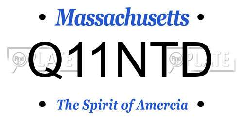 Q11NTD Massachusetts License Plate