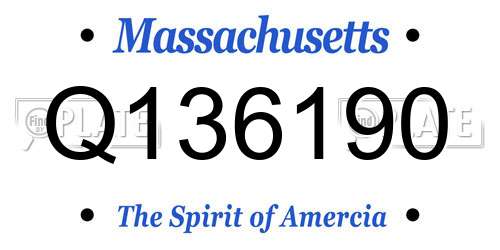Q136190 Massachusetts License Plate