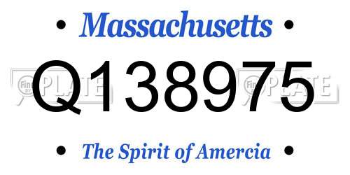 Q138975 Massachusetts License Plate