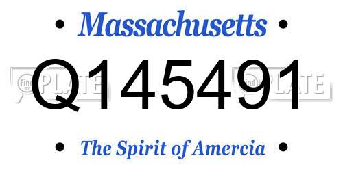 Q145491 Massachusetts License Plate