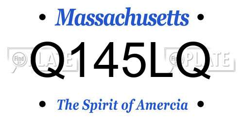 Q145LQ Massachusetts License Plate
