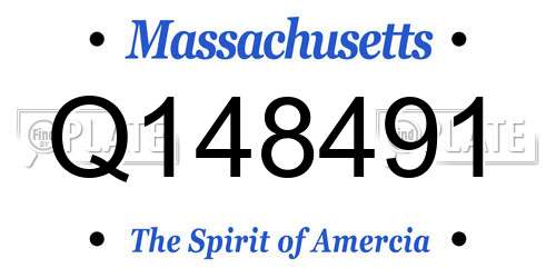 Q148491 Massachusetts License Plate