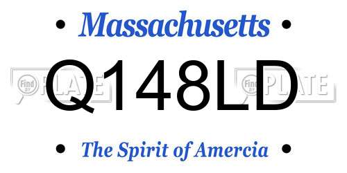 Q148LD Massachusetts License Plate