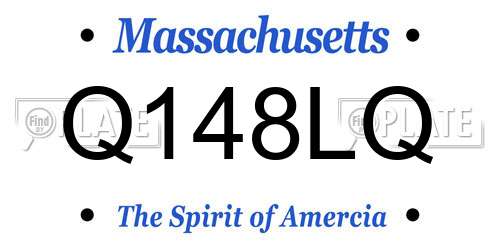 Q148LQ Massachusetts License Plate
