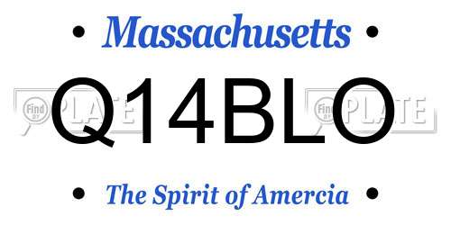 Q14BLO Massachusetts License Plate