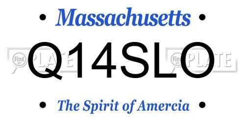 Q14SLO Massachusetts License Plate