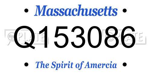 Q153086 Massachusetts License Plate