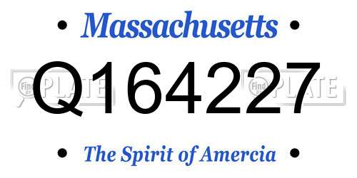 Q164227 Massachusetts License Plate
