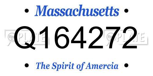 Q164272 Massachusetts License Plate