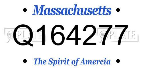 Q164277 Massachusetts License Plate