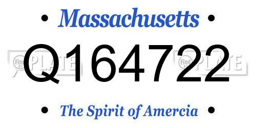 Q164722 Massachusetts License Plate