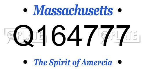 Q164777 Massachusetts License Plate