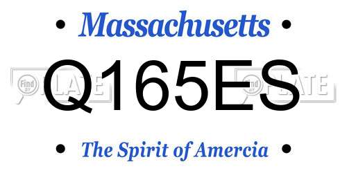 Q165ES Massachusetts License Plate