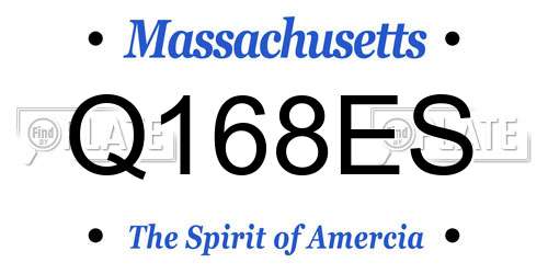 Q168ES Massachusetts License Plate
