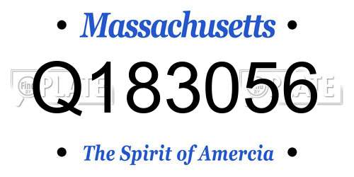 Q183056 Massachusetts License Plate