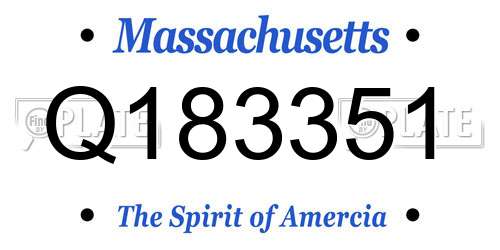 Q183351 Massachusetts License Plate